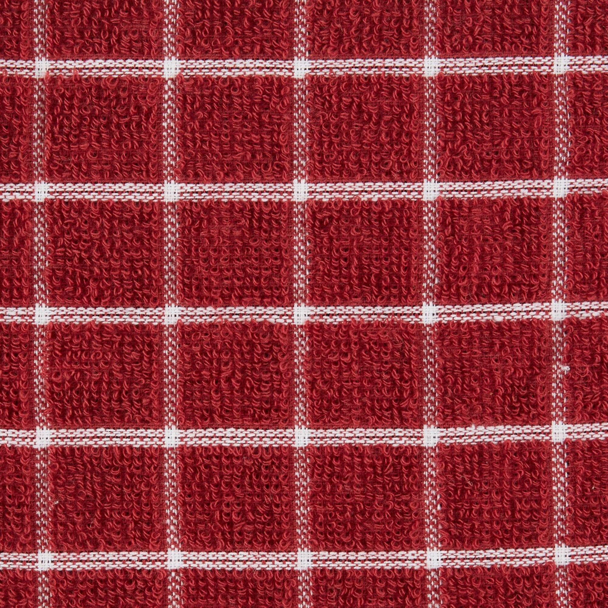 Barn Red Combo Windowpane Dishcloth, 6ct.